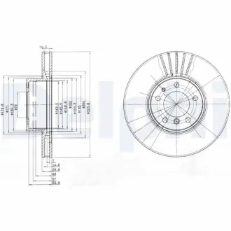 Тормозной диск DELPHI BG670