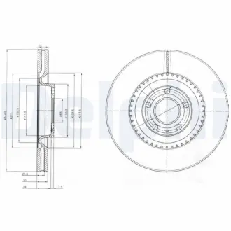 Тормозной диск DELPHI BG9003