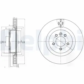 Тормозной диск DELPHI BG9007
