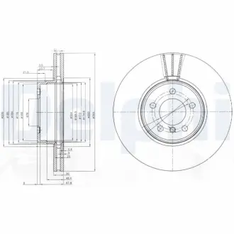 Тормозной диск DELPHI BG9008