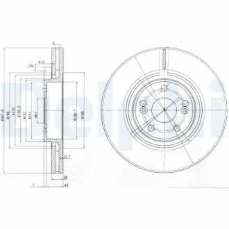Тормозной диск DELPHI BG9016
