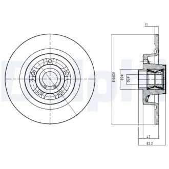 Тормозной диск DELPHI BG9023RSC