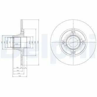 Тормозной диск DELPHI BG9033RS
