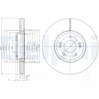 Тормозной диск DELPHI BG9056