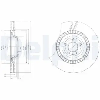 Тормозной диск DELPHI BG9065C