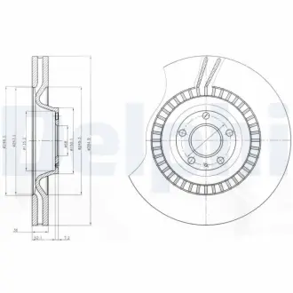 Тормозной диск DELPHI BG9070C