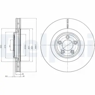 Тормозной диск DELPHI BG9071C