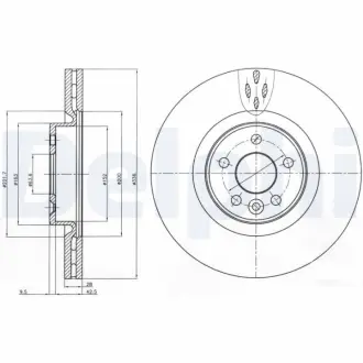 Тормозной диск DELPHI BG9077C