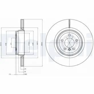Тормозной диск DELPHI BG9078C