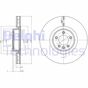 Тормозной диск DELPHI BG9079C