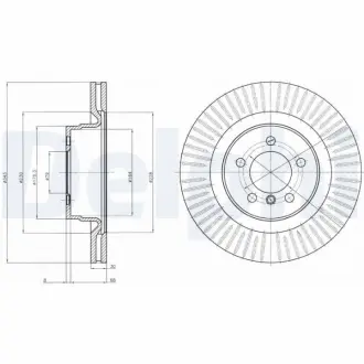 Тормозной диск DELPHI BG9081C