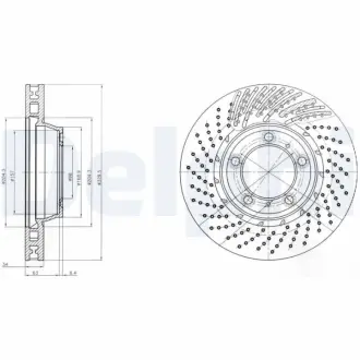 Тормозной диск DELPHI BG9095C