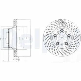 Тормозной диск DELPHI BG9097C