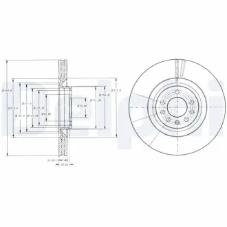 Тормозной диск DELPHI BG9098