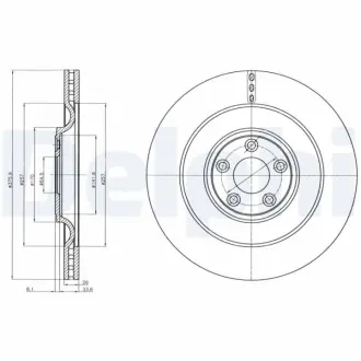 Тормозной диск DELPHI BG9103C