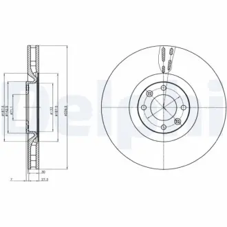 Тормозной диск DELPHI BG9107C