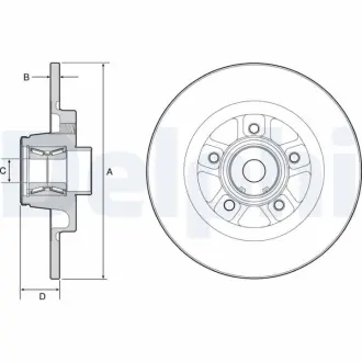 Тормозной диск DELPHI BG9113RS