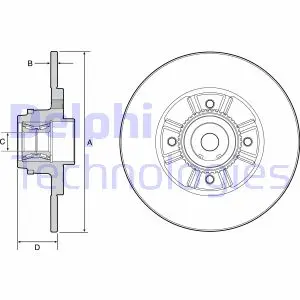 Тормозной диск DELPHI BG9114RS
