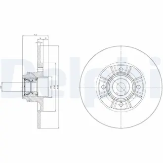 Тормозной диск DELPHI BG9114RSC