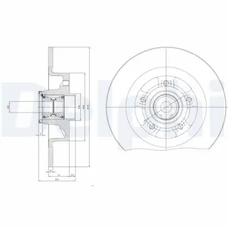 Тормозной диск DELPHI BG9115RSC