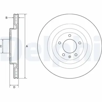 Тормозной диск DELPHI BG9126C