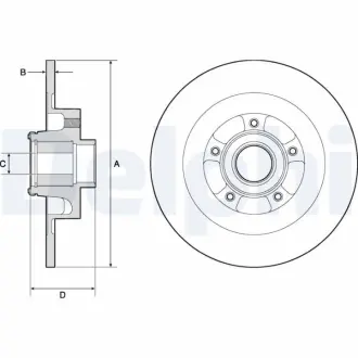Тормозной диск DELPHI BG9134RSC