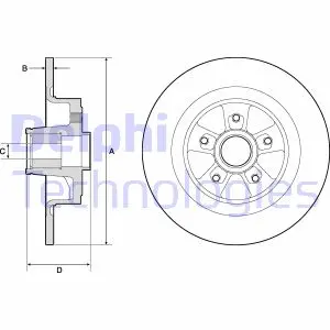 Тормозной диск DELPHI BG9136RS