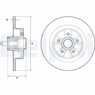 Тормозной диск DELPHI BG9136RSC