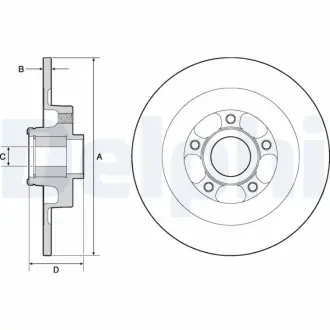 Тормозной диск DELPHI BG9138RSC