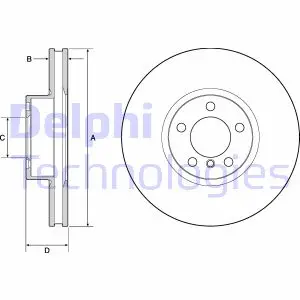 Тормозной диск DELPHI BG9141C