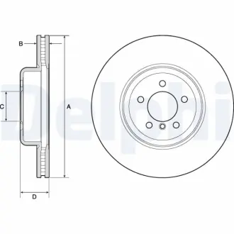 Гальмівний диск DELPHI BG9158C