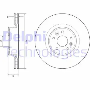 Гальмівний диск DELPHI BG9232C