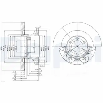 Тормозной диск DELPHI BG9722