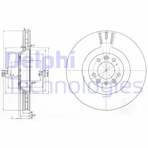 Тормозной диск DELPHI BG9844