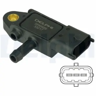 Датчик тиску вихлопних газів Opel Astra H/Corsa D 1.7-1.9CDTI 05- DELPHI DPS00009