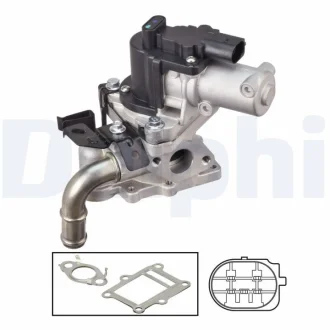 Клапан EGR HYUNDAI I40 I, I40 I CW, IX35 KIA CARENS IV, OPTIMA, SPORTAGE III 1.7D 09.10- DELPHI EG1061312B1