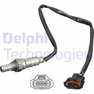Лямбда-зонд (кількість дротів 4, 520мм) CHEVROLET AVEO, CRUZE, TRAX OPEL ASTRA J, ASTRA J GTC, INSIGNIA A, MOKKA / MOKKA X, ZAFIRA C 1.6/1.8 07.08- DELPHI ES2042612B1