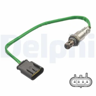 Лямбда-зонд (кількість дротів 4, 400мм) ALFA ROMEO GIULIETTA, MITO FIAT 500, 500 C, 500L, 500X, LINEA, PUNTO, TIPO JEEP RENEGADE LANCIA YPSILON 0.9-1.6 06.07- DELPHI ES2106612B1