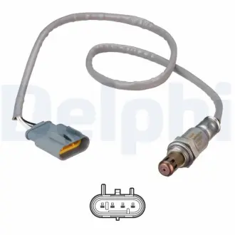 Лямбда-зонд (кількість дротів 4, 580мм) ALFA ROMEO MITO FIAT 500, 500 C, PANDA, PUNTO, PUNTO/HATCHBACK LANCIA YPSILON 1.2-1.4LPG 07.07- DELPHI ES2107312B1