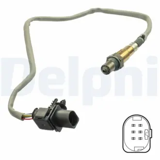 Лямбда-зонд (кількість дротів 5, 688мм) FORD B-MAX, C-MAX II, ECOSPORT, FIESTA VI, FOCUS III, GRAND C-MAX, MONDEO V, TOURNEO CONNECT V408 NADWOZIE WIELKO, TOURNEO COURIER B460 1.0 02.12- DELPHI ES2109212B1