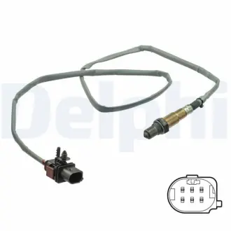 Лямбда-зонд (кількість дротів 5, 1242мм) AUDI A3, TT SEAT LEON, LEON SC, LEON ST SKODA OCTAVIA III VW GOLF ALLTRACK VII, GOLF SPORTSVAN VII, GOLF VII, XL1 0.8DH/1.8/2.0D 04.12- DELPHI ES2110112B1