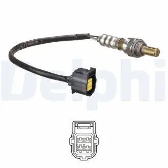 Лямбда-зонд (кількість дротів 4, 300мм) SMART FORTWO 1.0 01.07- DELPHI ES2114212B1