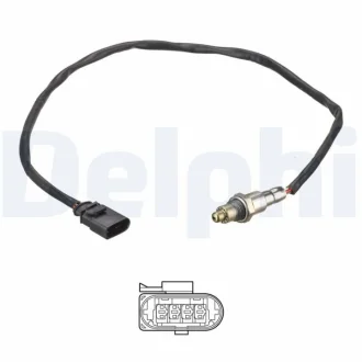 Лямбда-зонд (кількість дротів 4, 685мм) AUDI A3 SEAT LEON, LEON SC, LEON ST SKODA OCTAVIA III VW GOLF SPORTSVAN VII, GOLF VII, TOURAN 1.2 08.12-08.20 DELPHI ES2119212B1