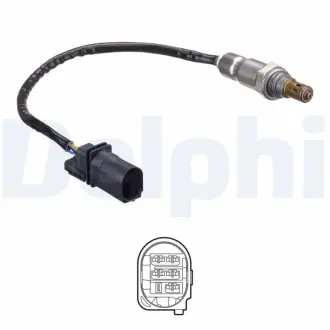 Лямбда-зонд (кількість дротів 5, 332мм) SEAT IBIZA IV, IBIZA IV SC, IBIZA IV ST, IBIZA IV/HATCHBACK SKODA FABIA II, ROOMSTER, ROOMSTER PRAKTIK VW POLO V 1.2D 10.09-05.15 DELPHI ES2125212B1