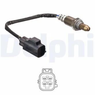 Лямбда-зонд (кількість дротів 4, 200мм) VOLVO S90 II, V40, V60 II, V90 II, XC60 II, XC90 II 2.0D 02.15- DELPHI ES2129012B1