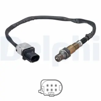 Лямбда-зонд (кількість дротів 5, 500мм) VOLVO S60 II, V60 I, V70 III, V70 III/KOMBI, XC60 I, XC70 II 2.0D/2.4D/2.4DH 08.07-07.18 DELPHI ES2130212B1