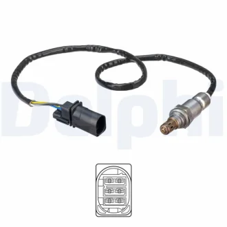 Лямбда-зонд (кількість дротів 5, 500мм) CHEVROLET TRAX OPEL ASTRA J, ASTRA J GTC, MERIVA B, MOKKA / MOKKA X, ZAFIRA C 1.6D 08.13- DELPHI ES2130312B1