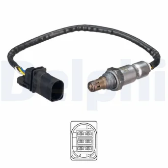 Лямбда-зонд (кількість дротів 5, 360мм) FIAT DUCATO 2.3D 08.06- DELPHI ES2131412B1