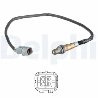 Лямбда-зонд (кількість дротів 4, 701мм) HYUNDAI IX20 KIA VENGA 1.4/1.4LPG/1.6 02.10-07.19 DELPHI ES2134312B1
