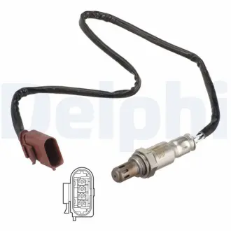 Лямбда-зонд (кількість дротів 4, 570мм) SEAT IBIZA IV, IBIZA IV SC, IBIZA IV ST SKODA FABIA III, FABIA III PRAKTIK 1.0 08.14-12.22 DELPHI ES2134712B1